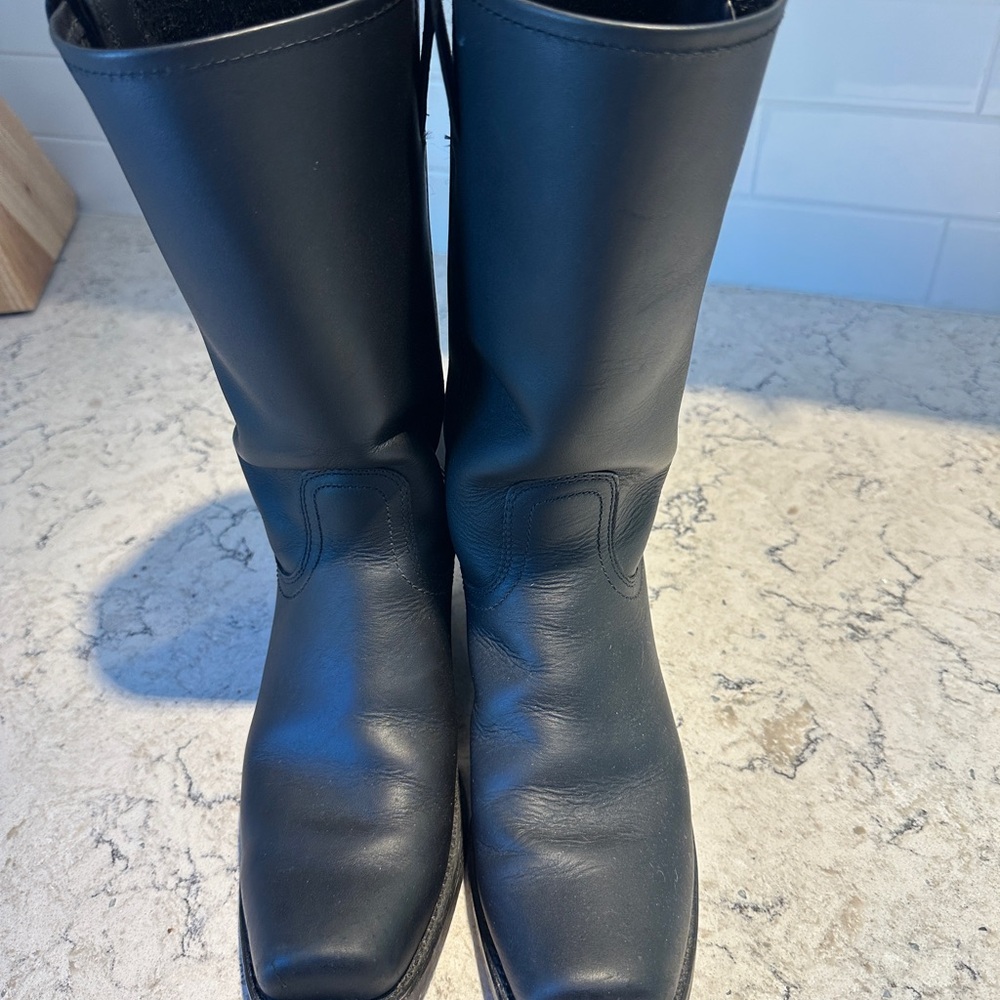 Frye Cavalry Black Leather Boots